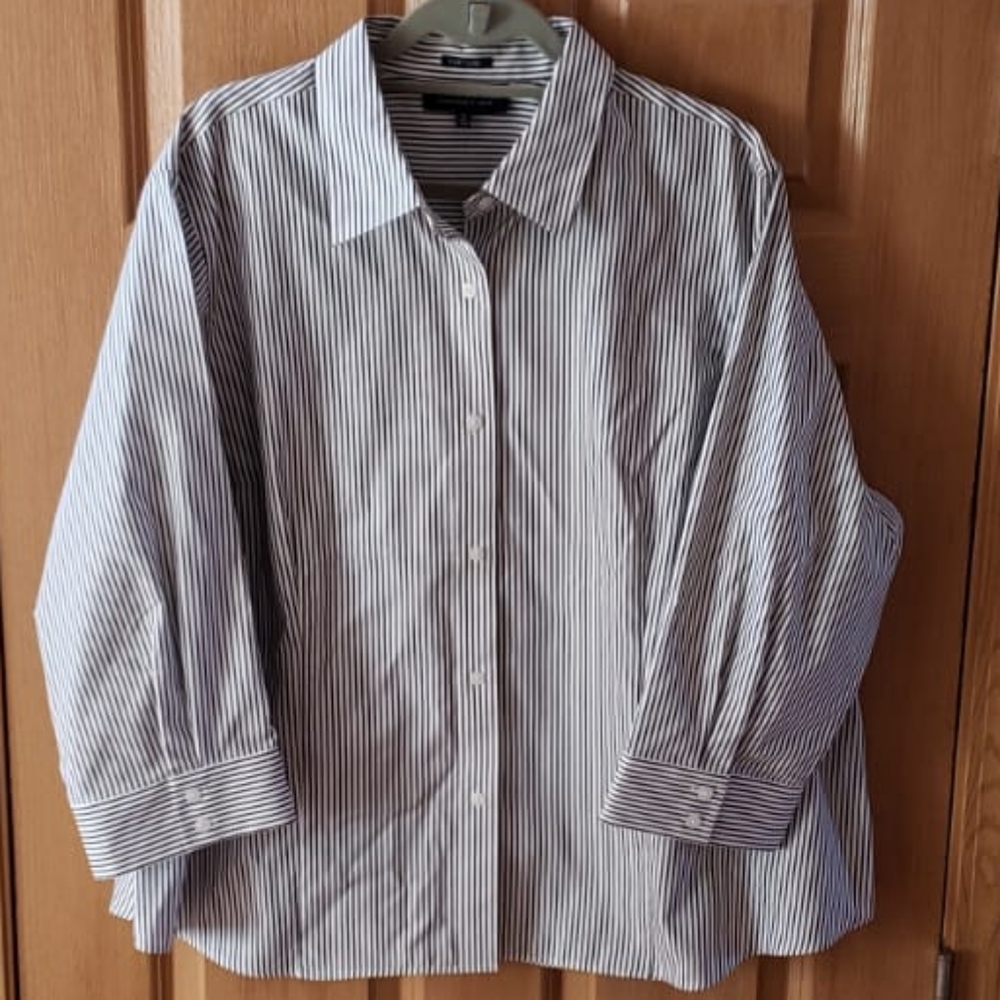 Black and white pinstripe shirt